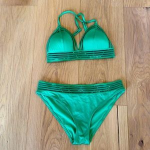 H&M green bikini small  6 8